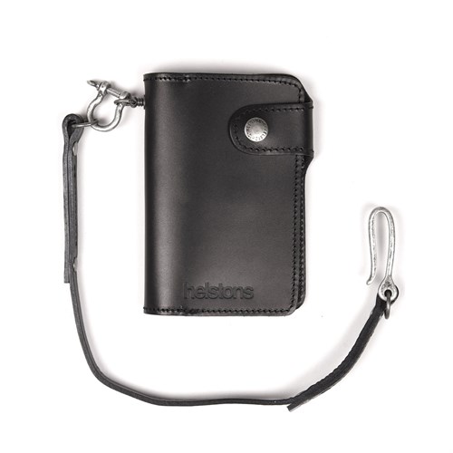 Helstons Moon wallet and lanyard in black