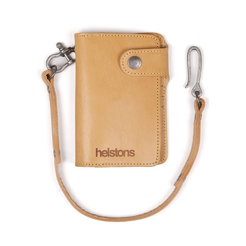 Helstons Moon wallet and lanyard in natural