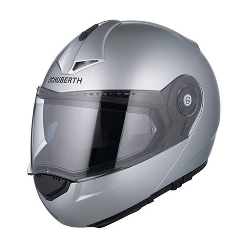 Schuberth C3 Pro helmet in gloss silver