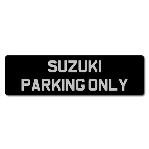 Suzuki Parking Only metal sign