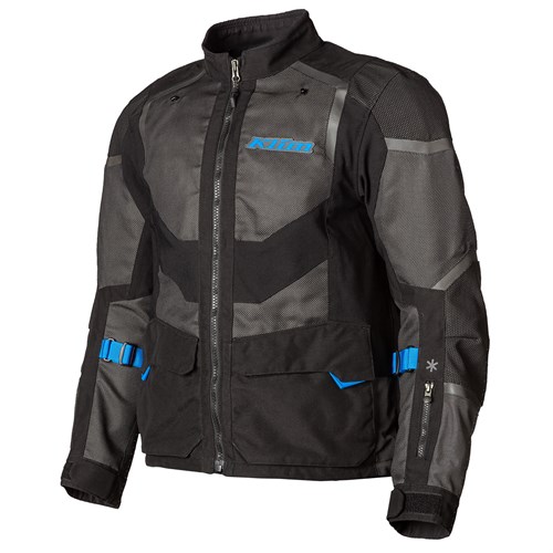 Klim Baja S4 jacket in black / kinetic blue