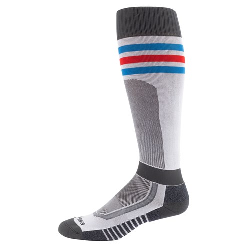Klim Aggressor vented socks in grey / red / blue