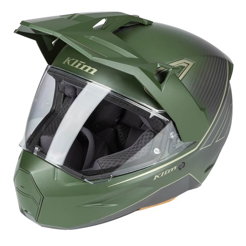 Klim X1 Alpha helmet Quanta in matt rifle green and oil green