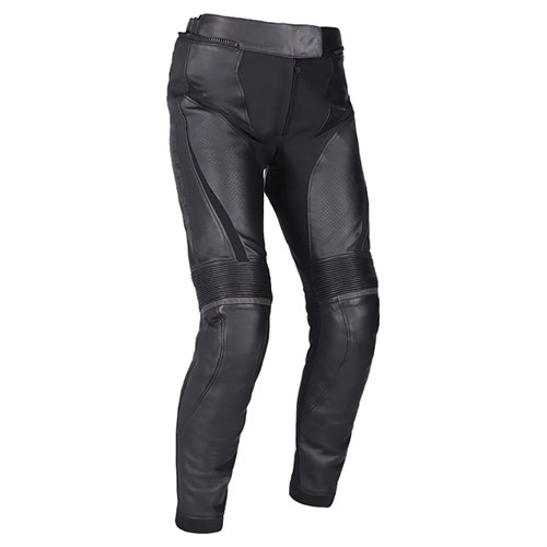 Mens Designer Black Leather Motorcycle Biker Pants Trousers