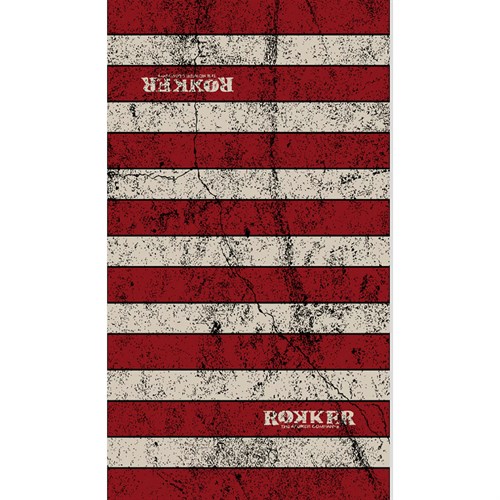 Rokker Stone Striped neck tube in red
