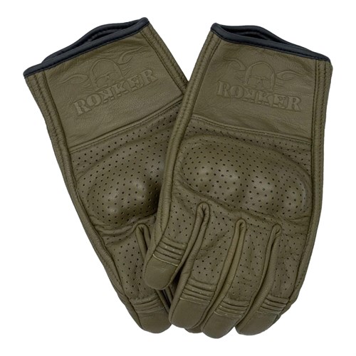 Rokker Tucson perforated gloves in olive