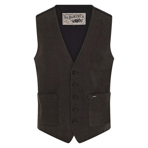Rokker Tweed Vest in dark grey