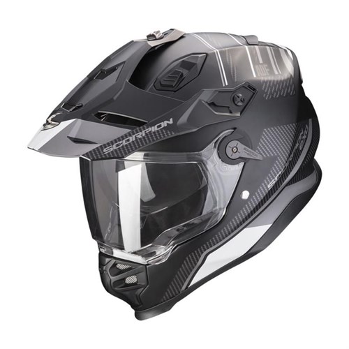 Scorpion ADF 9000 Desert helmet in black / silver