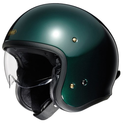 Shoei JO helmet in racing green