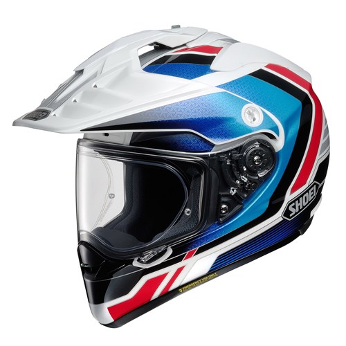Shoei Hornet ADV Sovereign TC10 helmet in red / white / blue
