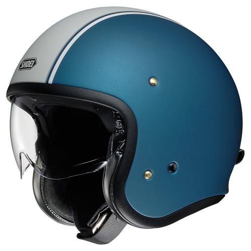 Shoei JO Carburettor TC2 helmet in blue / white