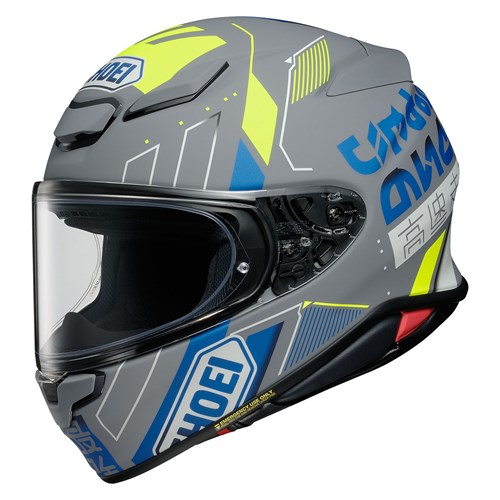 Shoei NXR2 Accolade TC10 helmet in grey / blue / yellow