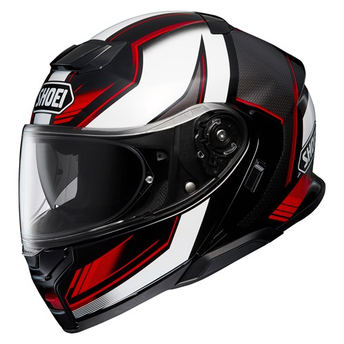 Shoei Neotec 3 Grasp TC5 helmet in white / black / red