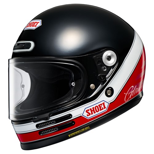 Shoei Glamster 06 Abiding TC-1 helmet in black / red