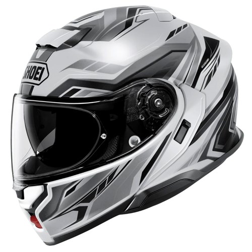 Shoei Neotec 3 Voryx TC6 helmet in white / silver