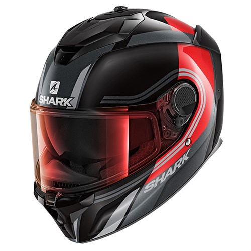 Shark Spartan GT visor in light iridium red