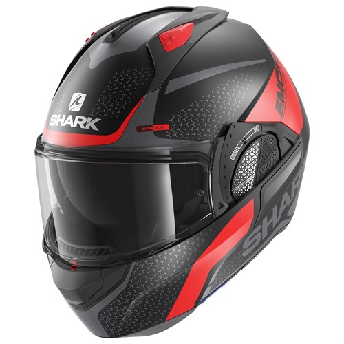 Shark Evo GT helmet Encke in matt black / red (KRA)