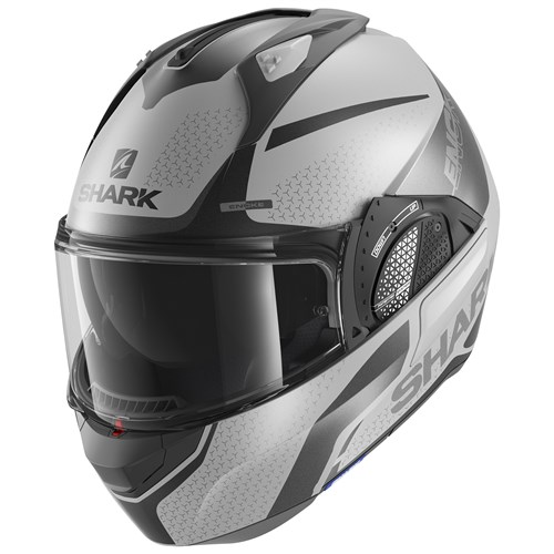 Shark Evo GT helmet Encke in matt silver / black (SAK)
