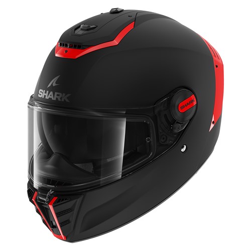 Shark Spartan RS helmet in matt black with red trim