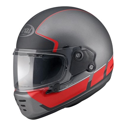 Arai Rapide Speedblock helmet in black / red