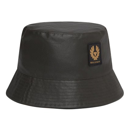 Belstaff Phoenix wax cotton bucket hat in faded olive
