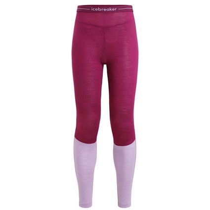 Icebreaker womens merino 125 Zoneknit leggings in purple / berry