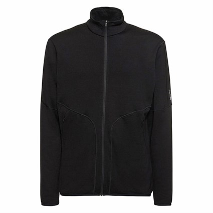 Icebreaker mens merino 560 Realfleece Elemental II long sleeve zip jacket in black