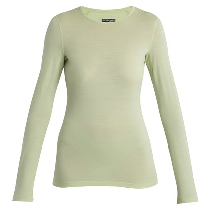 Icebreaker womens merino 200 Oasis long sleeve crew neck in glazen green