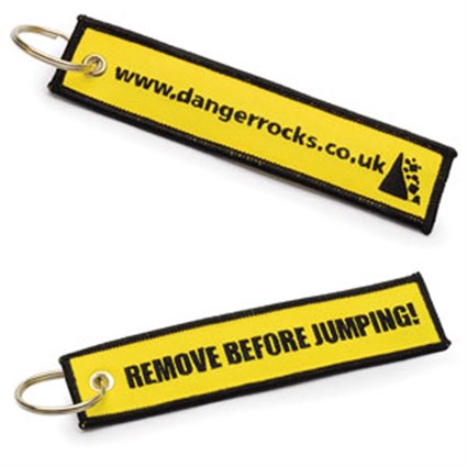 Danger Rocks Fabric keychain 