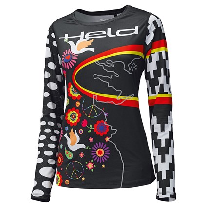 Held Style Skin ladies base layer top in black / multi