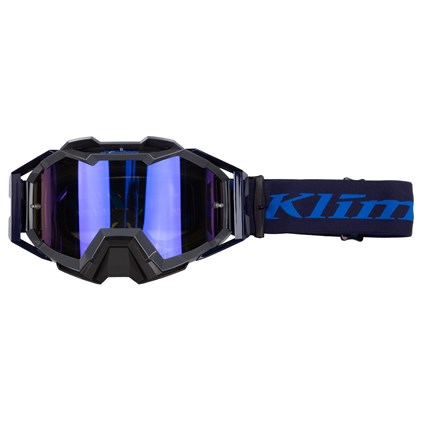 Klim Viper Pro off-road goggles in slash electric blue with smoke blue mirror lens