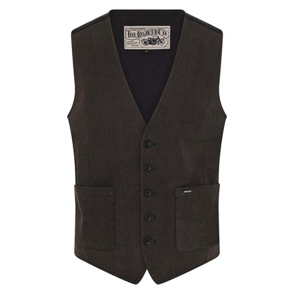 Rokker Tweed Vest in dark grey