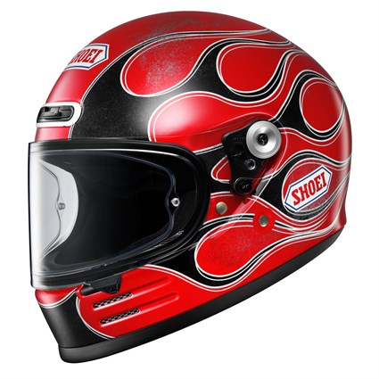Shoei Glamster 06 Blast TC1 helmet in black / red