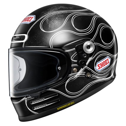 Shoei Glamster 06 Blast TC5 helmet in black / white