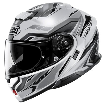 Shoei Neotec 3 Voryx TC6 helmet in white / silver