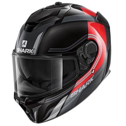 Shark Spartan GT Tracker KRS helmet in black/ red