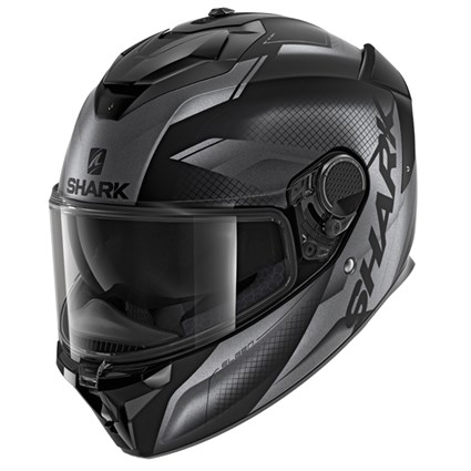 Shark Spartan GT Elgen MAT KAA helmet in grey/ black