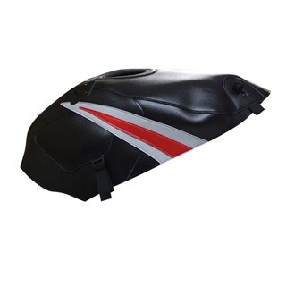 Bagster tank cover GS 500E - black / light grey and red triangle