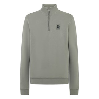Belstaff Quarter Zip jersey in sage green