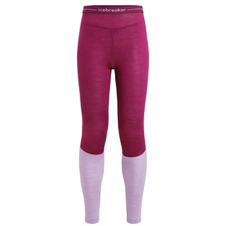 Icebreaker womens merino 125 Zoneknit leggings in purple / berry