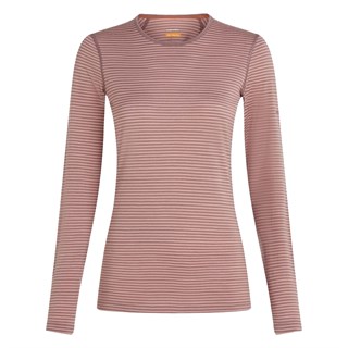 Icebreaker womens merino 200 Oasis long sleeve crew base layer in blush