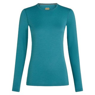 Icebreaker womens merino 200 Oasis long sleeve crew base layer in topaz