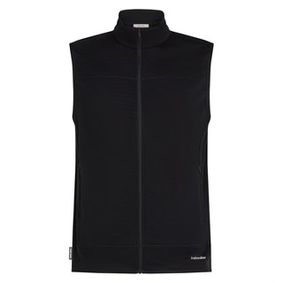 Icebreaker mens merino 200 Realfleece Descender vest in black
