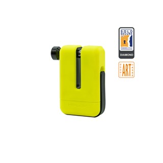 Hiplok MD1000 disc lock in neon yellow