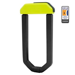 Hiplok DXL1000 anti angle grinder bike lock yellow with FREE REMINDER CABLE