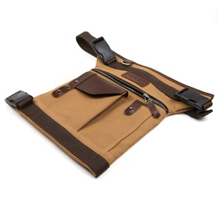 Helstons leg bag in beige/ brown