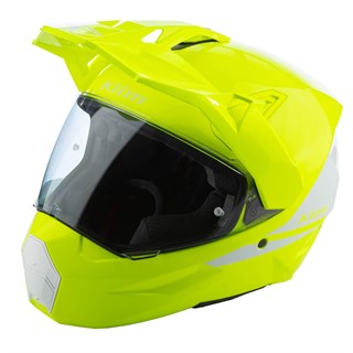 Klim X1 Alpha helmet in gloss hi-vis and white