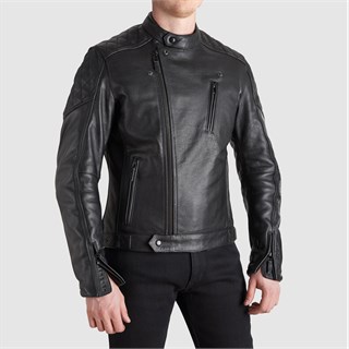 Pando Moto Twin leather jacket in black XL