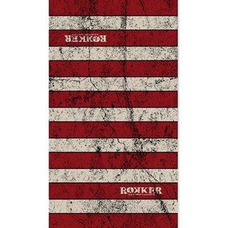 Rokker Stone Striped neck tube in red