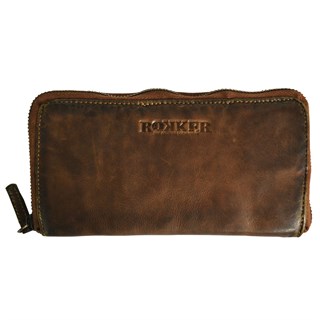 Rokker ladies big wallet in cognac